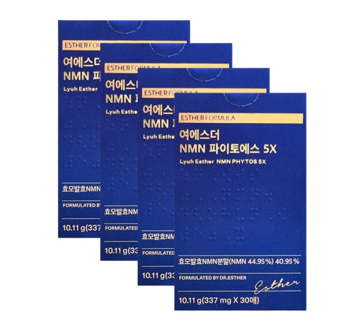 4 x ESTHER FORMULA NMN Phytos 5X, 30 Sheets from Korea