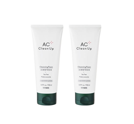 2 X ETUDE AC Clean Up Cleansing Foam 150ml from Korea