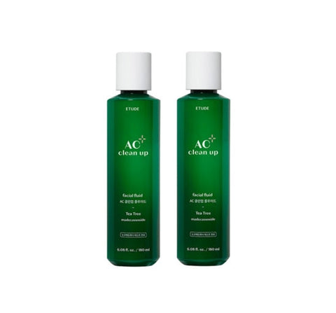 2 X ETUDE AC Clean Up Facial Fluid 180ml from Korea