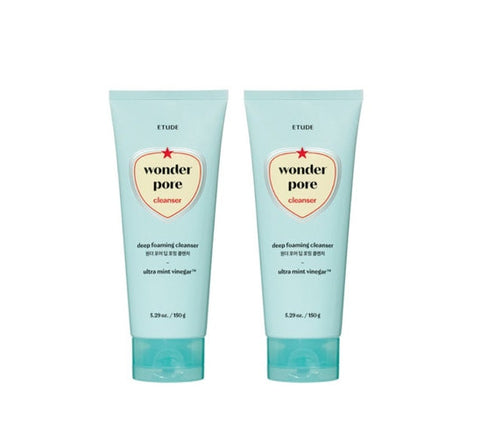 2 X ETUDE Wonder Pore Deep Foaming Cleanser 150g from Korea