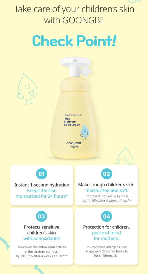 GOONGBE Kids Mild Body Wash 300ml + Moisture Body Lotion 250ml from Korea by GOONGBE