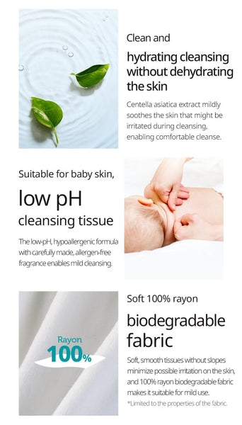 4 X GOONGBE Mild Sun Cleansing Tissue 30 Sheets from Korea