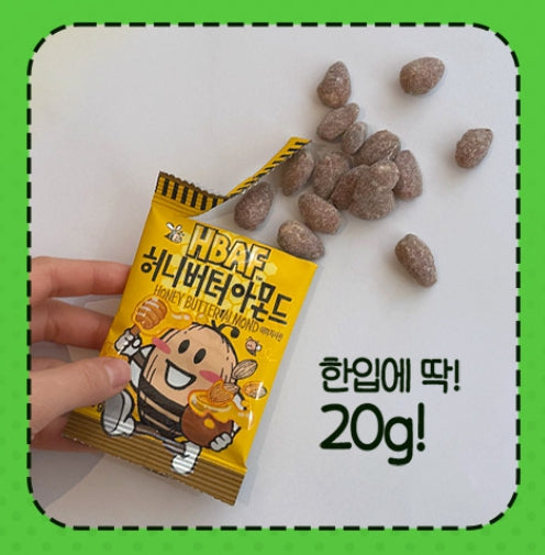 HBAF 4-Flavour Almonds Mini Packs, 4 Flavours x 5 Packs from Korea