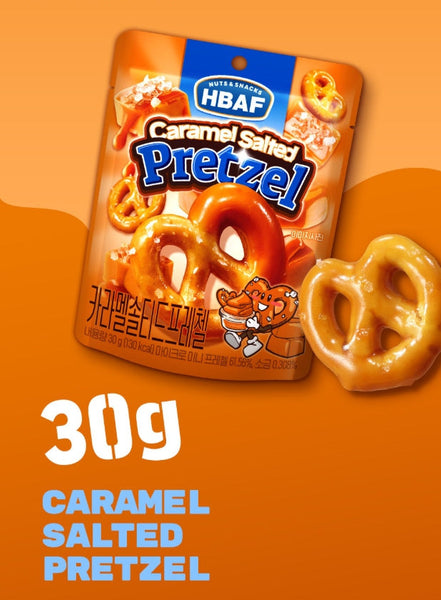 5 x HBAF Caramel Salted Pretzel 30g from Korea