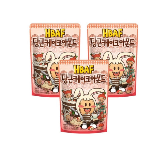 3 X HBAF Carrot Cake Almond 120g from Korea by HBAF