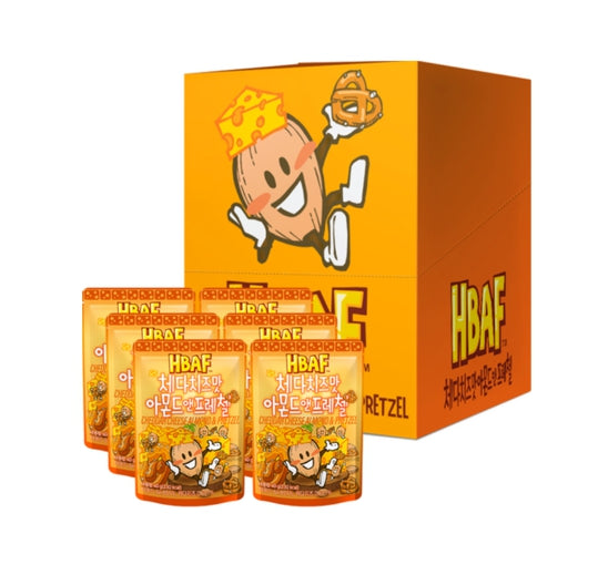 6 x HBAF Cheddar Cheese Almond & Pretzel 40g from Korea