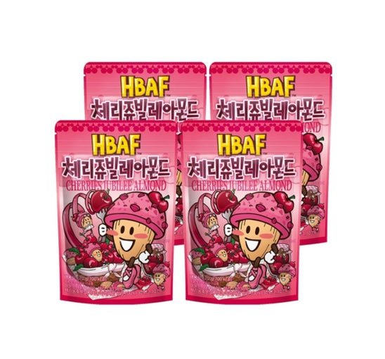 4 X HBAF Cherries Jubilee Almond 120g from Korea by HBAF