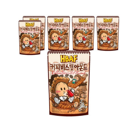 6 X HBAF Coffee Biscuit Almond 190g from Korea by HBAF