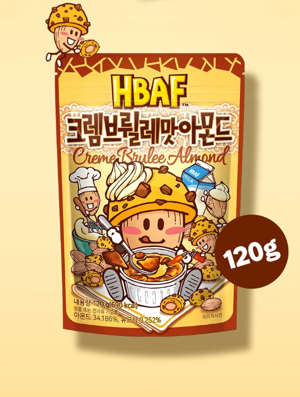 3 x HBAF Creme Brulee Almond 190g from Korea