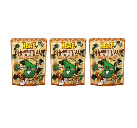 3 X HBAF Garlic Seaweed Chip 40g from Korea by HBAF