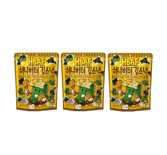 3 X HBAF Honey Butter Seaweed Chip 40g from Korea by HBAF
