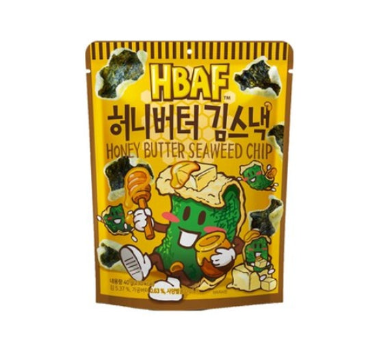 3 X HBAF Honey Butter Seaweed Chip 40g from Korea by HBAF