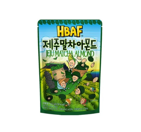 3 x HBAF Jeju Matcha Almond 120g from Korea