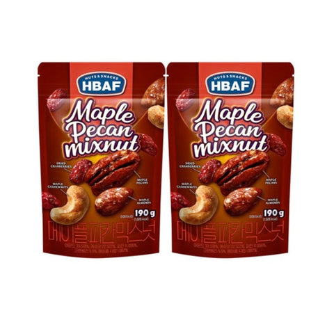 2 X HBAF Maple Pecan Mixnut 190g from Korea by HBAF