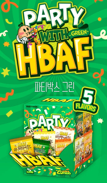 HBAF Mini Party Box Green 25 packs (5 flavors X 5 packs) from Korea by HBAF