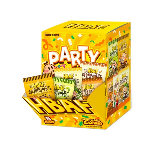 HBAF Mini Party Box Yellow 25 packs (5 flavors X 5 packs) from Korea by HBAF