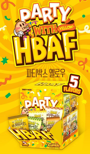 HBAF Mini Party Box Yellow 25 packs (5 flavors X 5 packs) from Korea by HBAF