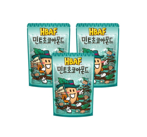 3 X HBAF Mint Choco Almond 120g from Korea by HBAF