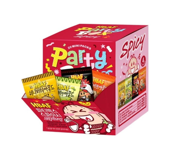 HBAF Party Box Spicy, 4 Flavors x 5 Packs from Korea