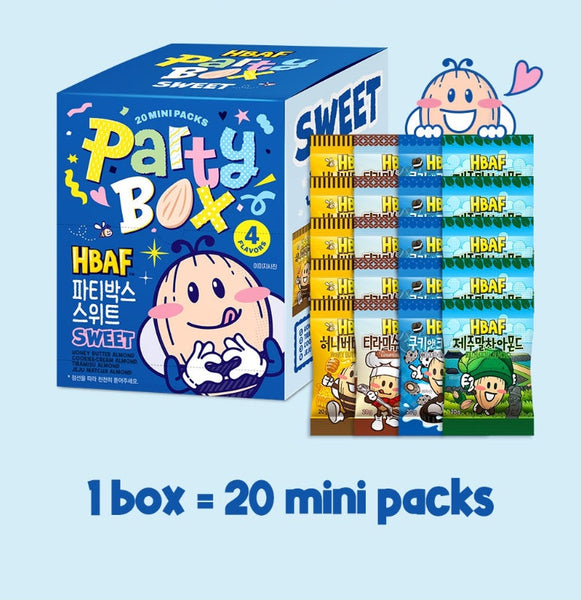 HBAF Party Box Sweet, 4 Flavors x 5 Packs from Korea