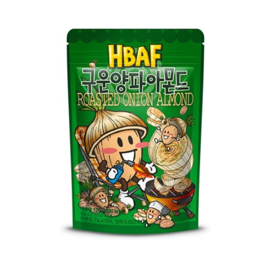 3 X HBAF Roasted Onions Almond 120g from Korea by HBAF