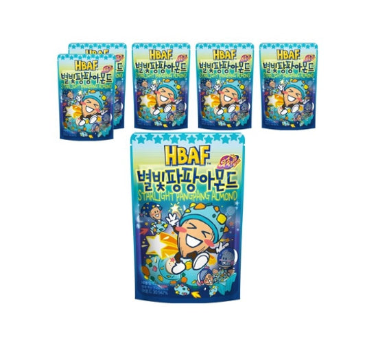 6 X HBAF Starlight Pangpang Almond 120g from Korea by HBAF