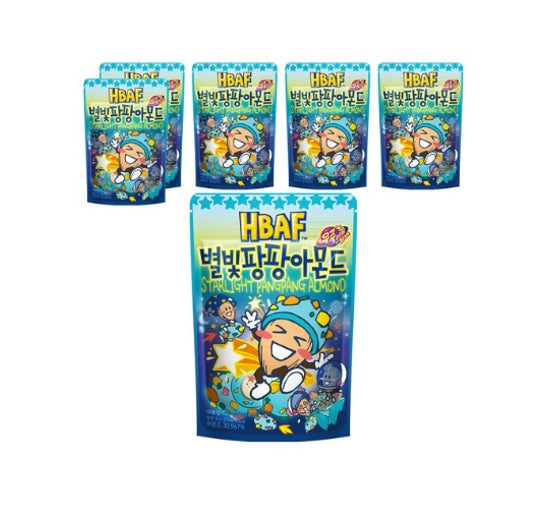 6 X HBAF Starlight Pangpang Almond 120g from Korea by HBAF