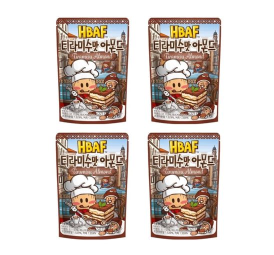 4 x HBAF Tiramisu Almond 120g from Korea