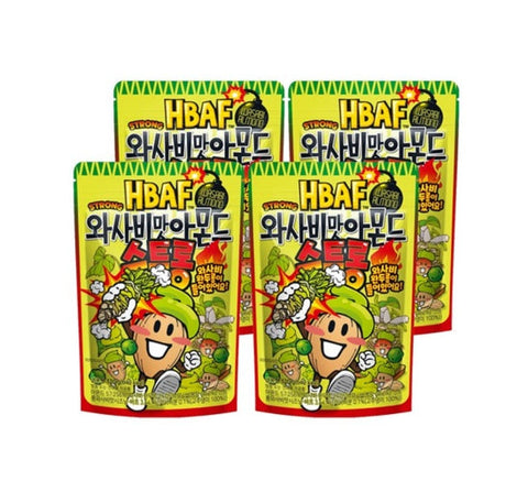 4 X HBAF Wasabi Almond Strong 120g from Korea by HBAF