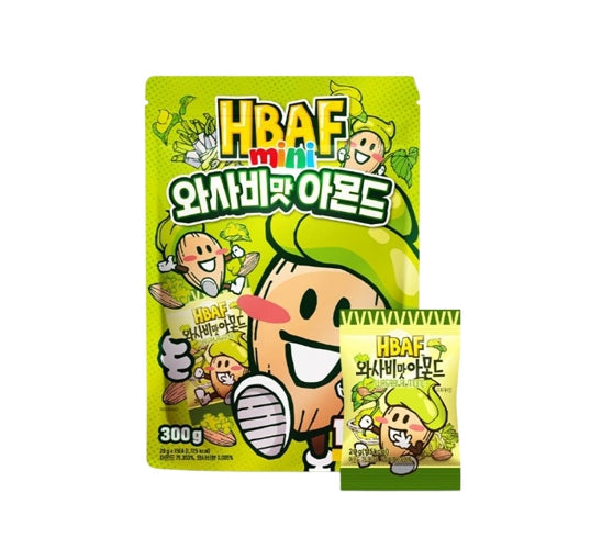 15 x HBAF Wasabi Almond Mini Packs 20g from Korea
