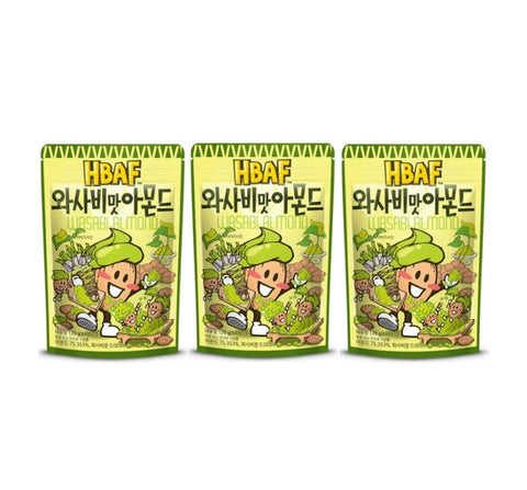 3 X HBAF Wasabi Almond 120g from Korea by HBAF