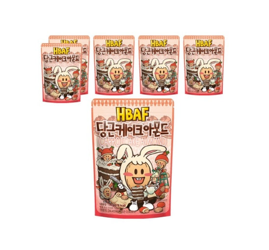 6 X HBAF Carrot Cake Almond 120g from Korea by HBAF