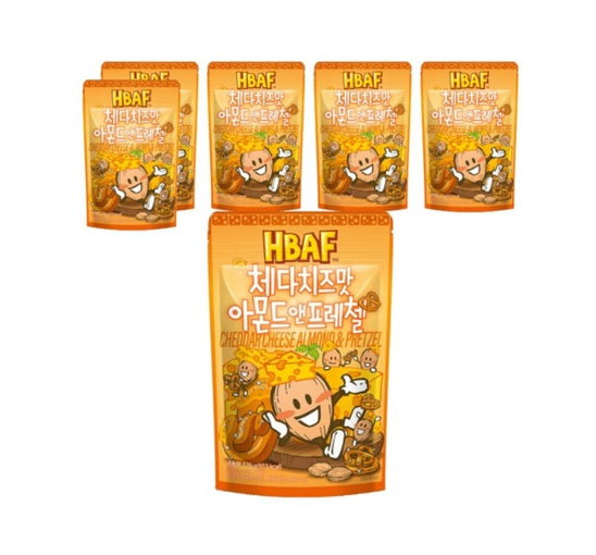 6 X HBAF Cheddar Cheese Almond & Pretzel 170g from Korea by HBAF