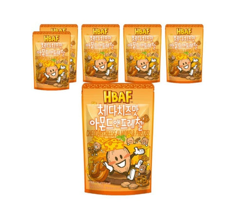 6 X HBAF Cheddar Cheese Almond & Pretzel 170g from Korea by HBAF