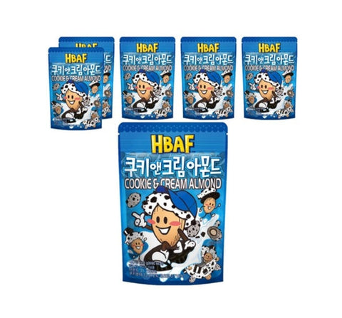 6 X HBAF Cookie & Cream Almond 120g from Korea by HBAF