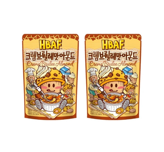 3 x HBAF Creme Brulee Almond 190g from Korea