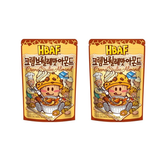 2 x HBAF Creme Brulee Almond 120g from Korea