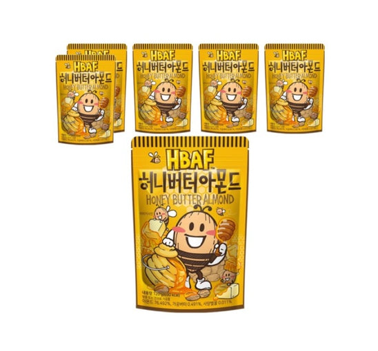 6 X HBAF Honey Butter Almond 120g from Korea by HBAF