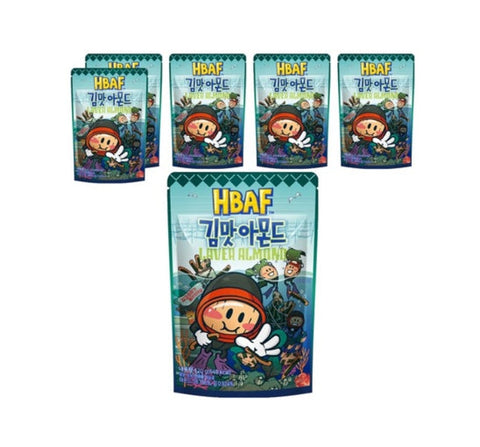 6 X HBAF Laver Almond 120g from Korea by HBAF