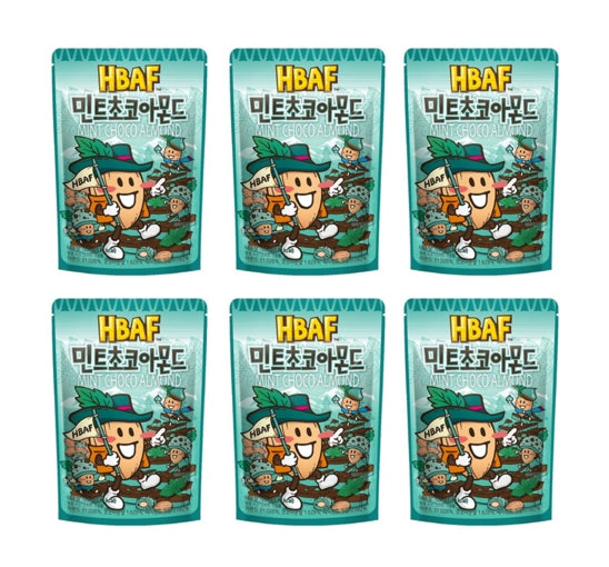 6 x HBAF Mint Choco Almond 120g from Korea
