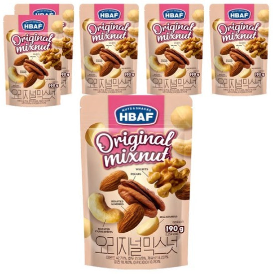 6 X HBAF Original Mixnut 190g from Korea by HBAF