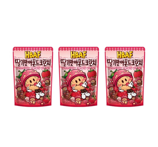 3 x HBAF Strawerry Almond Crunch 100g from Korea