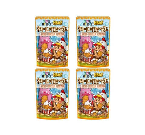 4 X HBAF Fried Chicken Almond 100g from Korea by HBAF