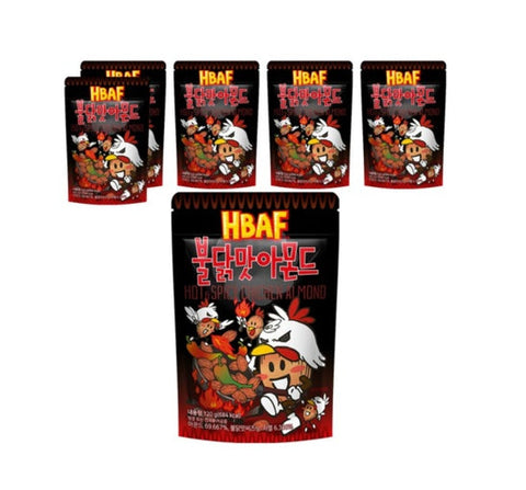 6 X HBAF Hot & Spicy Chicken Almond 120g from Korea by HBAF