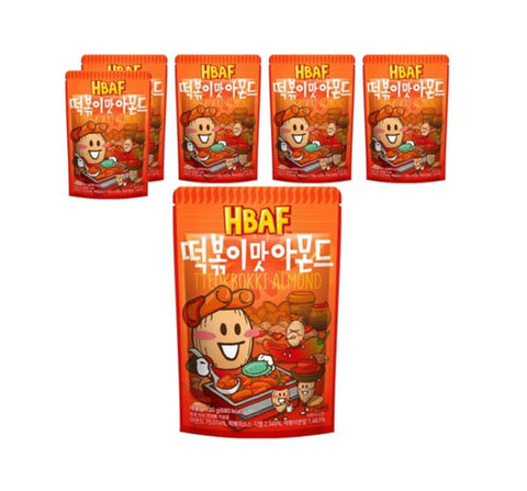 6 X HBAF Tteok-Bokki Almond 120g from Korea by HBAF