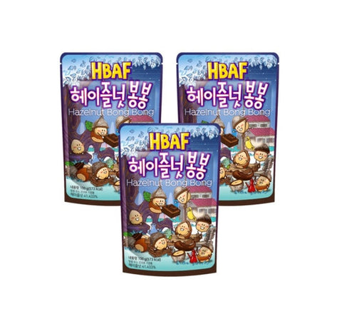 3 X HBAF Hazelnut Bong Bong 100g from Korea by HBAF