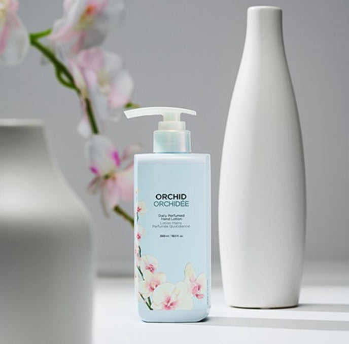 2 x THE FACE SHOP Daily Perfume Hand Lotion Orchid 300ml – Floral Moisturising Hand Care from Korea