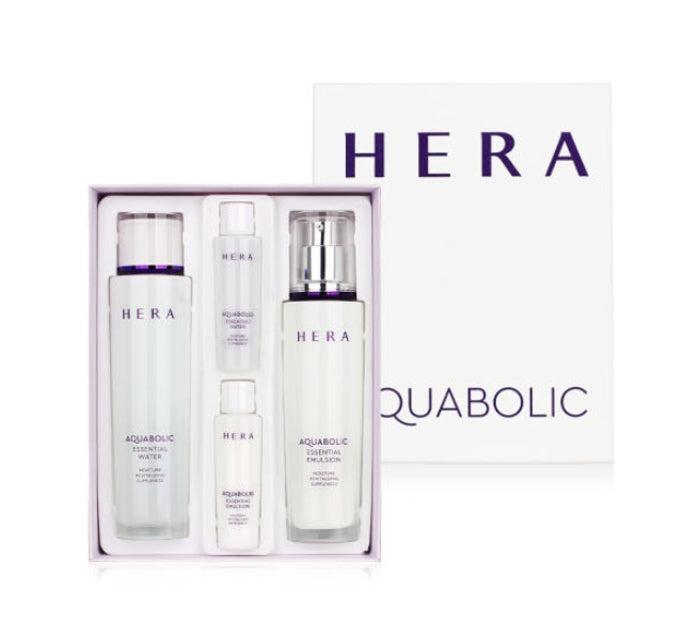 HERA Aquabolic Essential Special Set featuring hydrating toner and emulsion for glowing, balanced skin