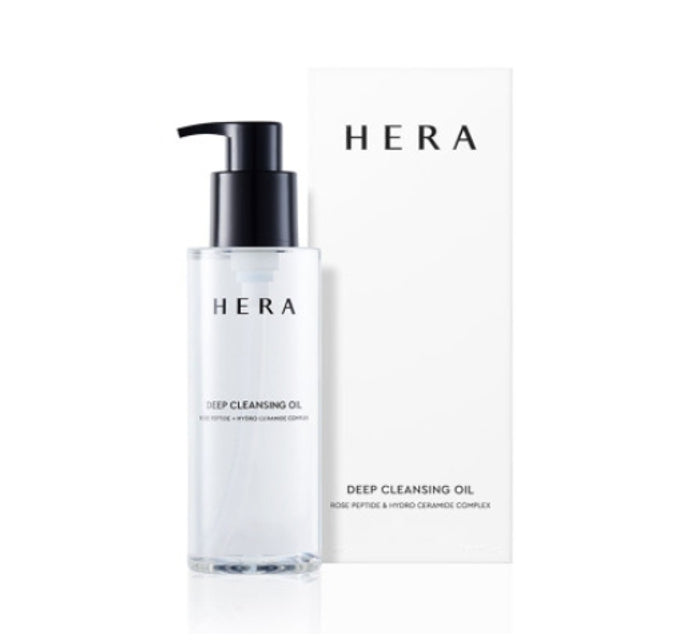 HERA Deep Cleansing Oil with nourishing texture for gentle makeup removal and clean, hydrated skin