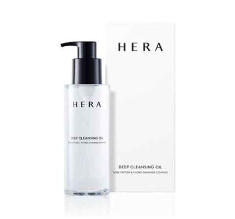 HERA Deep Cleansing Oil with nourishing texture for gentle makeup removal and clean, hydrated skin
